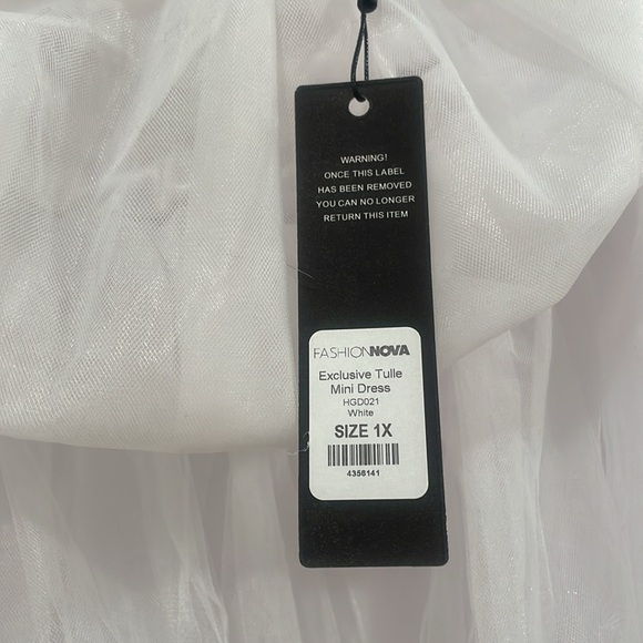 Fashion Nova Tulle Mini Dress White - Picture 4 of 4